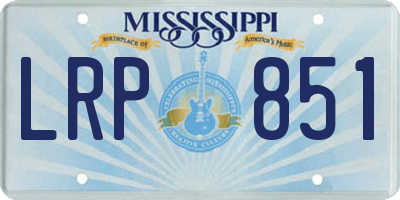 MS license plate LRP851