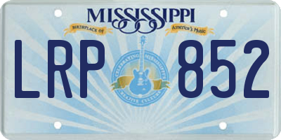 MS license plate LRP852
