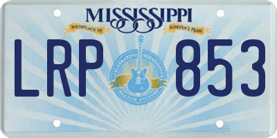 MS license plate LRP853