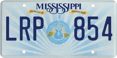 MS license plate LRP854
