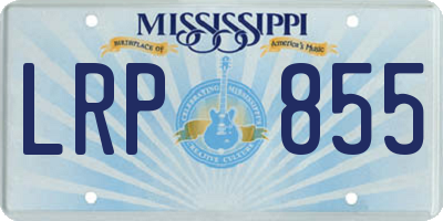 MS license plate LRP855