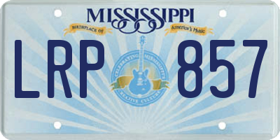 MS license plate LRP857
