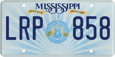 MS license plate LRP858