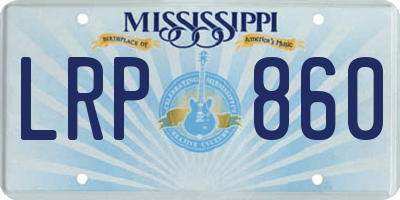 MS license plate LRP860