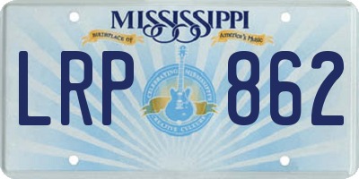 MS license plate LRP862