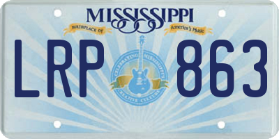 MS license plate LRP863
