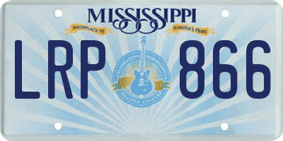 MS license plate LRP866