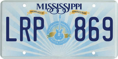 MS license plate LRP869