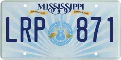 MS license plate LRP871