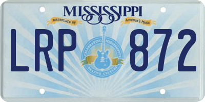 MS license plate LRP872