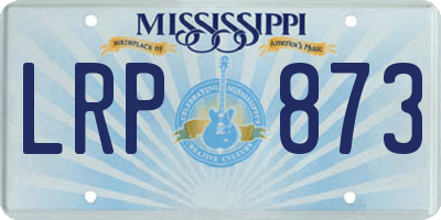 MS license plate LRP873