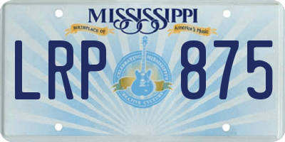MS license plate LRP875