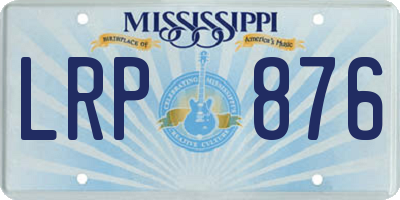 MS license plate LRP876