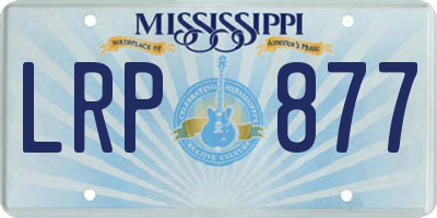 MS license plate LRP877