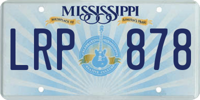 MS license plate LRP878