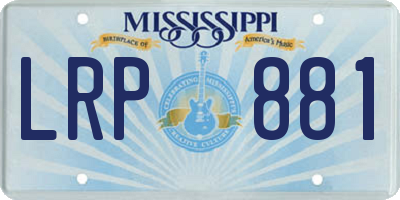 MS license plate LRP881