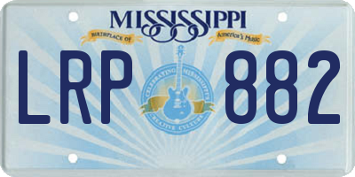 MS license plate LRP882