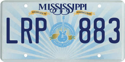 MS license plate LRP883