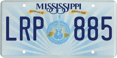 MS license plate LRP885