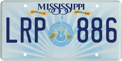 MS license plate LRP886