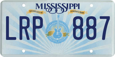 MS license plate LRP887
