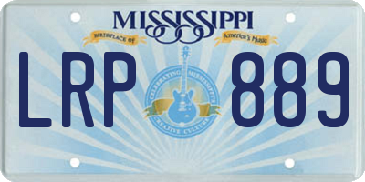 MS license plate LRP889