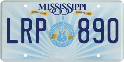 MS license plate LRP890
