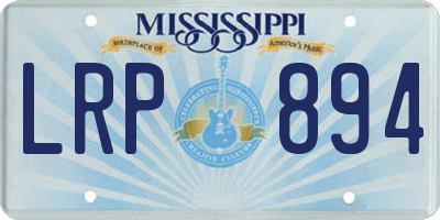 MS license plate LRP894