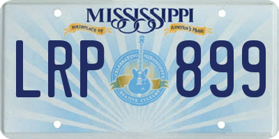 MS license plate LRP899
