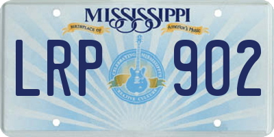 MS license plate LRP902