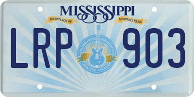 MS license plate LRP903