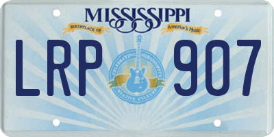 MS license plate LRP907