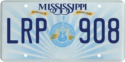 MS license plate LRP908