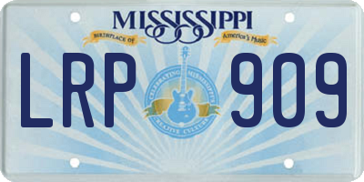 MS license plate LRP909