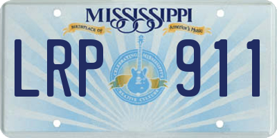 MS license plate LRP911