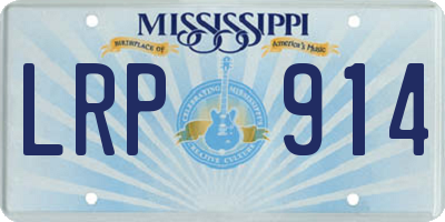 MS license plate LRP914