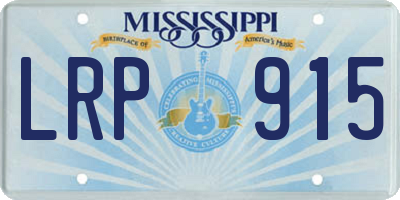 MS license plate LRP915