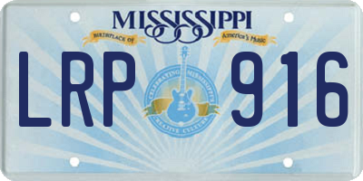 MS license plate LRP916