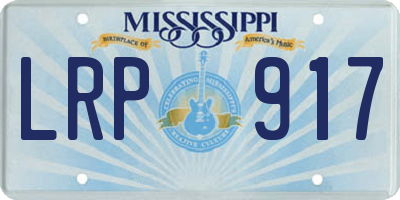 MS license plate LRP917
