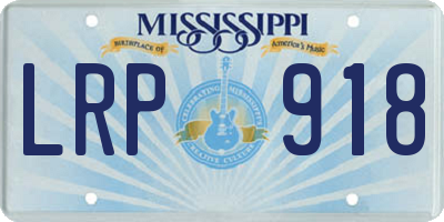 MS license plate LRP918