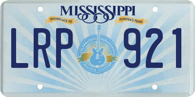 MS license plate LRP921
