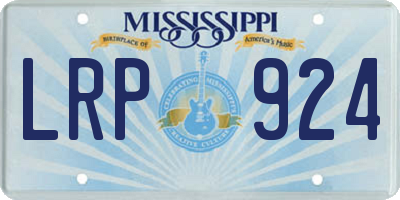 MS license plate LRP924