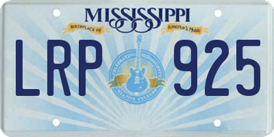 MS license plate LRP925