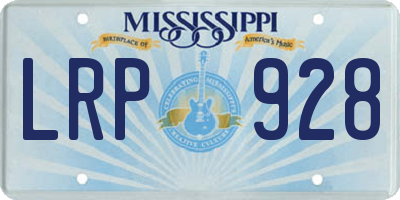 MS license plate LRP928