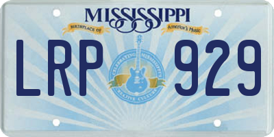 MS license plate LRP929