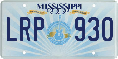 MS license plate LRP930