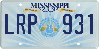 MS license plate LRP931