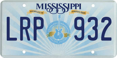 MS license plate LRP932
