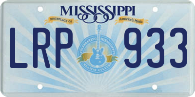 MS license plate LRP933