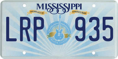 MS license plate LRP935